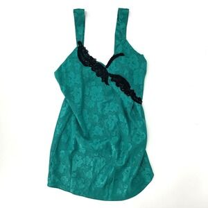 Vintage Gold Label Victorias Secret Green Lace Nightgown Lingerie‎ Womens Small